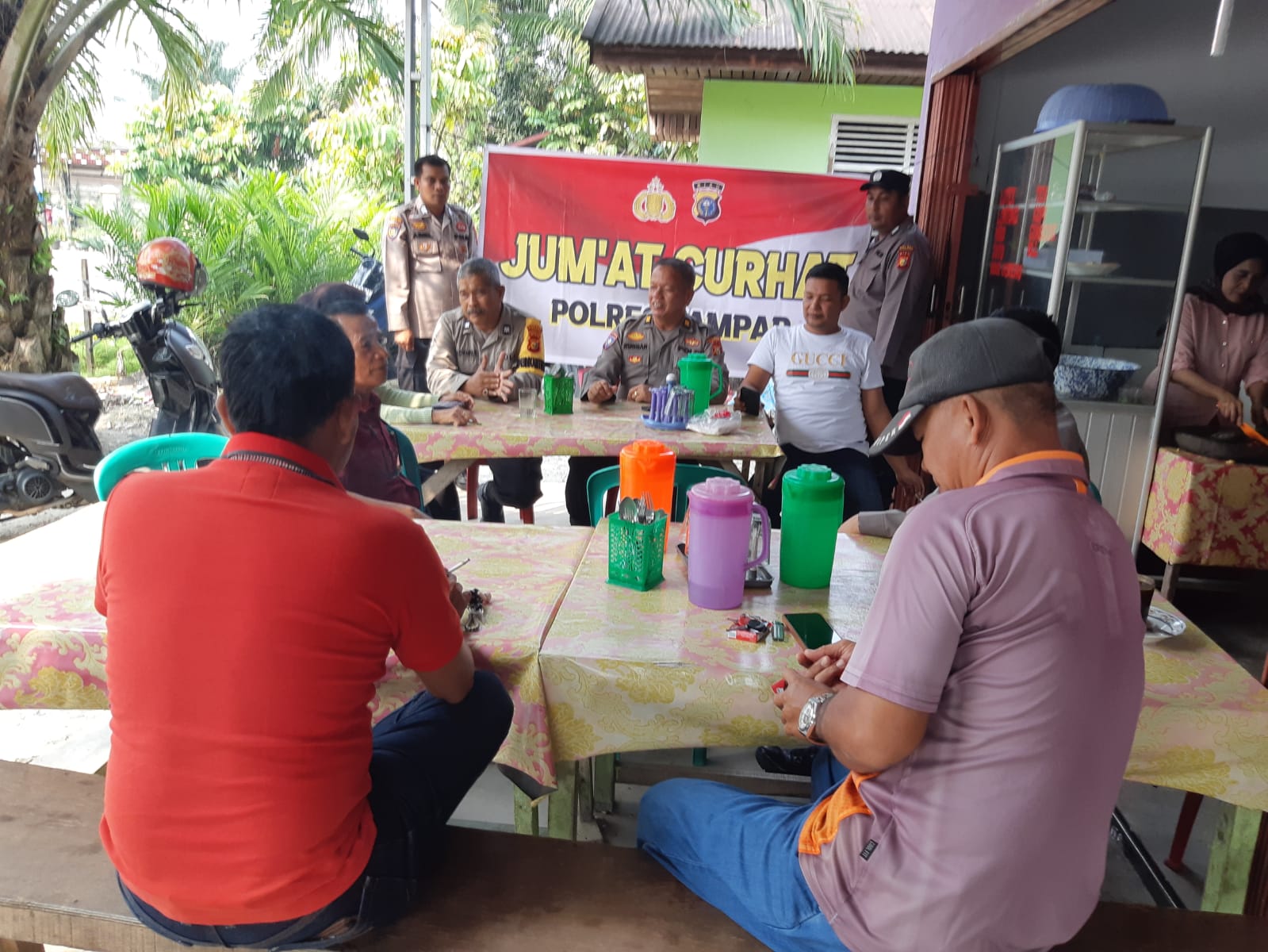 Jumat Curhat Satbinmas Polres Kampar Tampung Keluh Kesah Masyarakat Muara Uwai